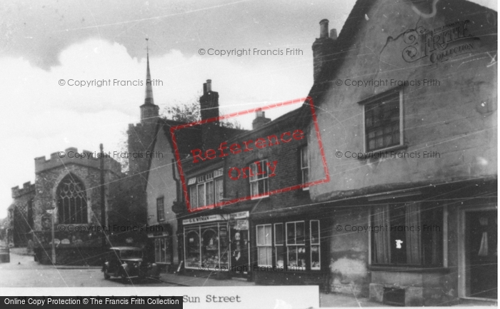 Photo of Baldock, Church And Sun Street c.1955