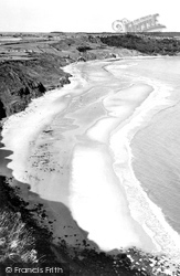 Cliffs And Beach c.1960, Cayton Bay